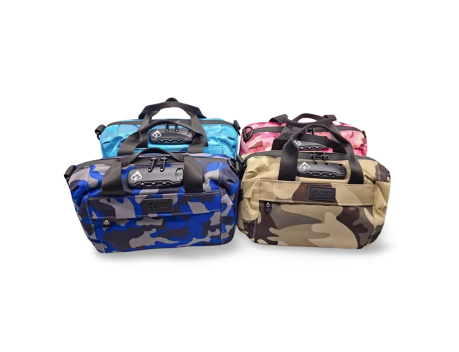 Safely Smell Proof Mini Duffle Bag with Anti-Theft Lock Powered by FireBar Labs
