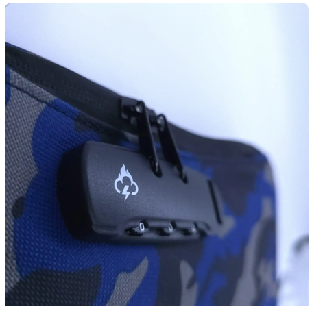 Safely Smell Proof Cross Body Bag with Anti-Theft Lock Powered by FireBar Labs