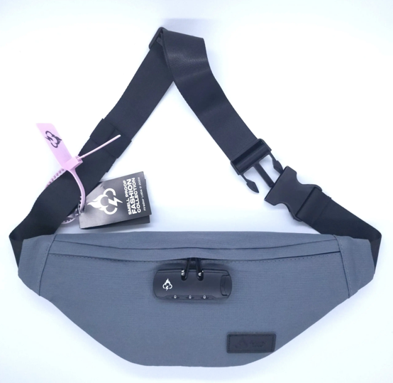Safely Smell Proof Fanny Pack / Shoulder Bag with Anti-Theft Lock Powered by FireBar Labs