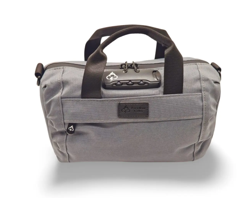 Safely Smell Proof Mini Duffle Bag with Anti-Theft Lock Powered by FireBar Labs