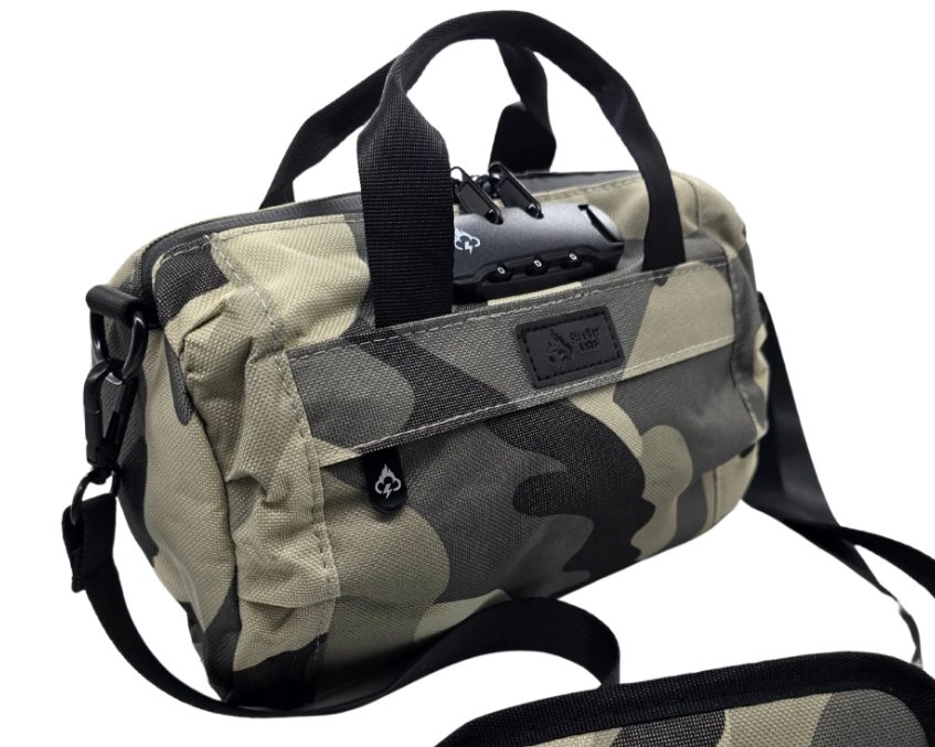 Safely Smell Proof Mini Duffle Bag with Anti-Theft Lock Powered by FireBar Labs