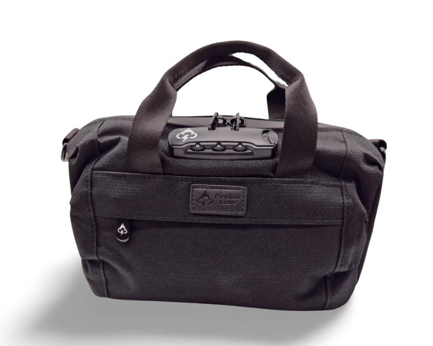 Safely Smell Proof Mini Duffle Bag with Anti-Theft Lock Powered by FireBar Labs
