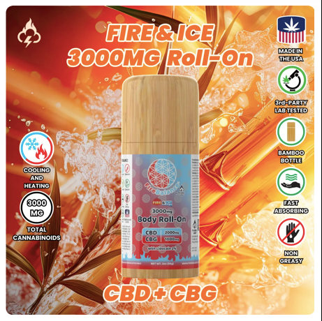 FireBalance High-Potency CBD + CBG + Fire and Ice &nbsp;– 3000mg Roll-On Collection